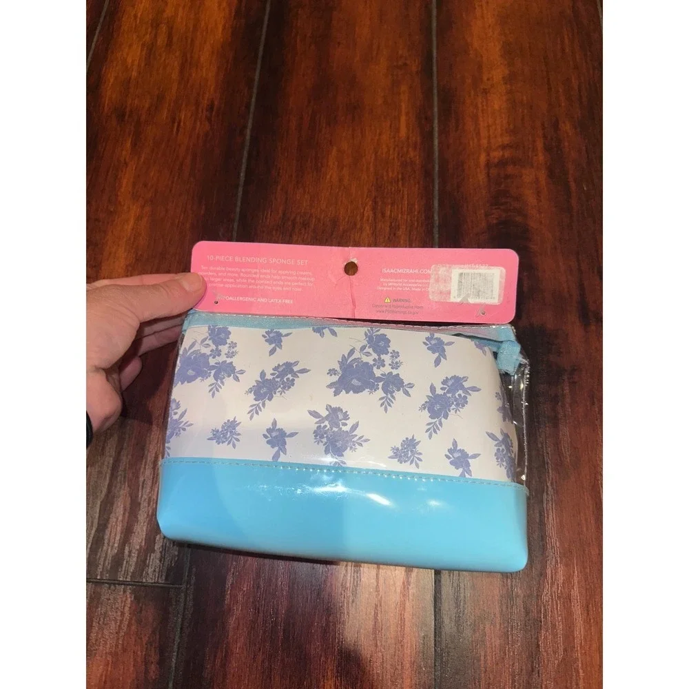 Isaac‎ Mizrahi Blending Sponge Set 9 Piece Makeup Applicators Blue Case